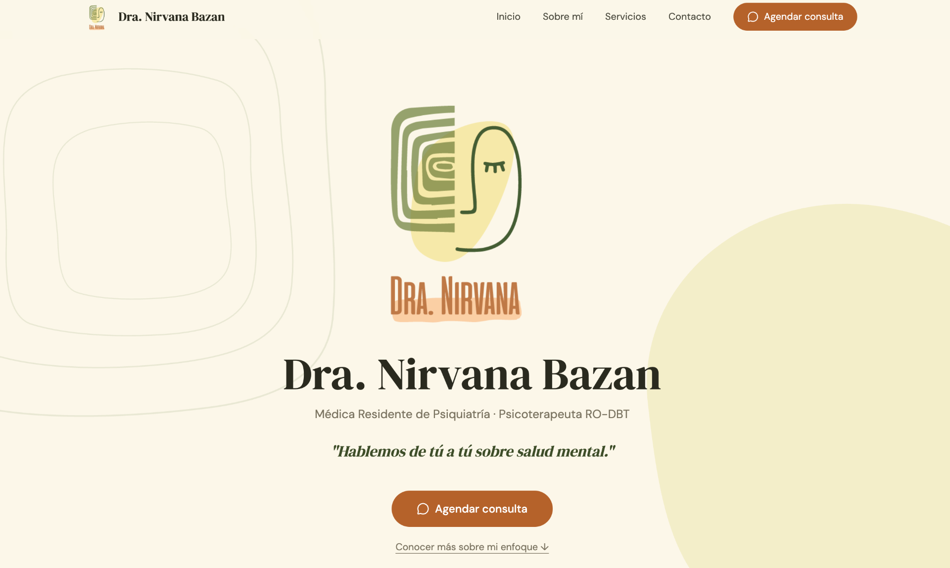 Sitio web de la Dra. Nirvana Bazan